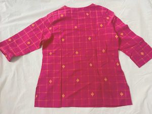rose pink short kurti
