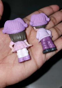Small Purple Boy and Girl Miniature (couple Set)