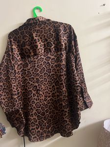 H&amp;M Leopard Print Button-Down Shirt