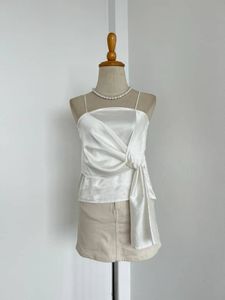 White Satin Top