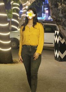 Yellow Button-Up Top