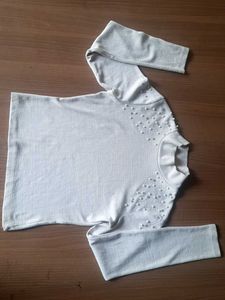 Pearl Embellished Knit Top