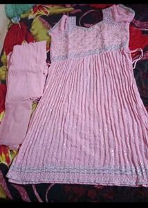 Pink Plazo Suit