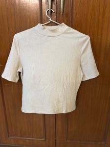 Ribbed Mock Neck Top