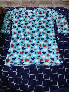 Heart Print Sleep Dress