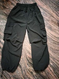 Black Cargo Joggers