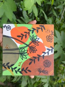 Hand-painted (16*16)Cm Pine Wood Canvas