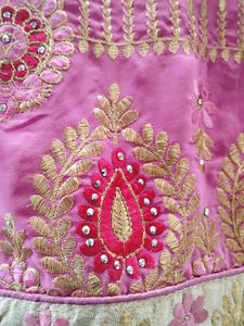 Festive Saree In Rose Colour