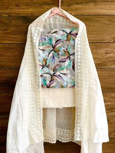 Floral Print Embroidered Salwar Kameez