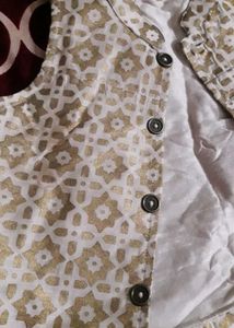 White Chikon Panjabi For Boy And A Jacket