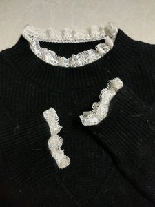 Black Lace Sweater