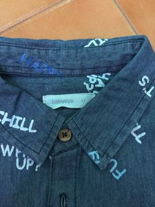 Boys&#39; Fun Print Shirt blue half sleeves