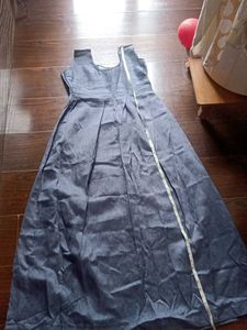 Elegant Blue Embroidered Dress
