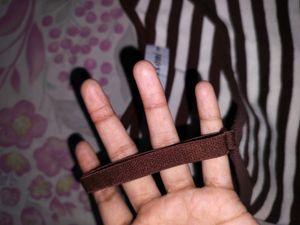 New Brown and white ribbed crop top