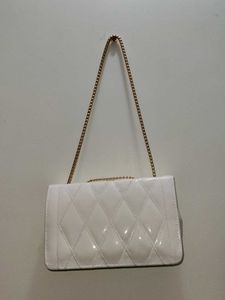 White Quilted Chain Bag
