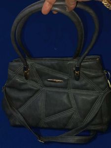 Stylish Gray Geometric Handbag