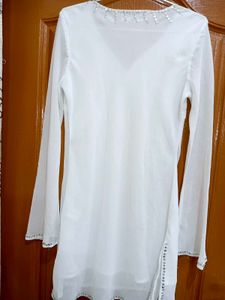 Elegant White Embellished Top