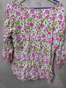 Floral Print Kurta