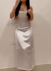 Satin long dress