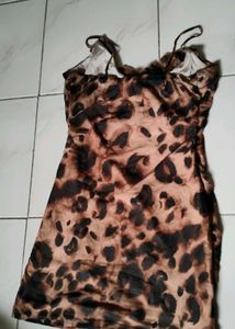 Bershka Animal Print Mini Dress