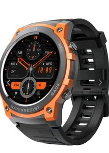 Rugged Orange & Black Smartwatch Combo