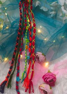 (Garba)Braided Hair Tie with Shells