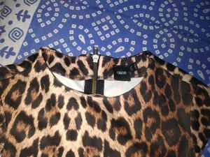 Women Peplum Top Leopard Print Asos Brand