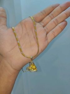 Chain With Krishna And Shiva Pendent