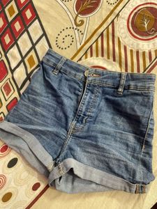 Denim Roll-Up Shorts
