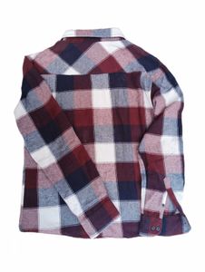 Maroon &amp; Navy Plaid Flannel Shirt