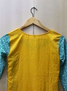 Yellow Printed Kurti (Women)
