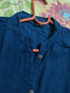 Blue  Shirt Dress