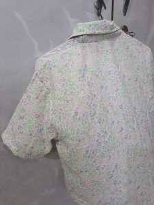 Floral Printed Crop Shirt