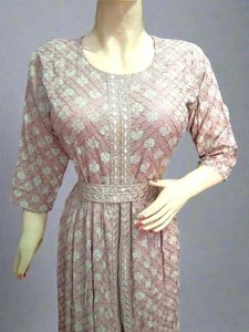 Vintage Glorious Style Pink Floral Dress