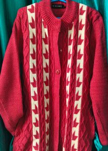 pink Patterned Cardigan