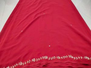Elegant Red Embroidered Saree