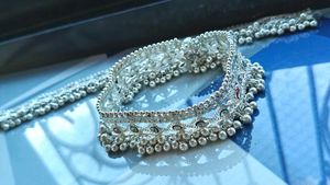 Silver Anklet with Bells