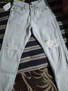 Shein Light Wash Denim Jeans