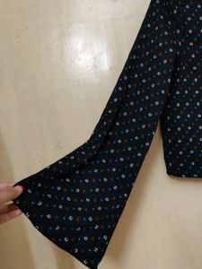 Dressberry Trendy Print Black Crop Top Ov