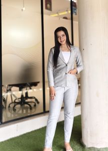 Grey Blazer & Pant Set