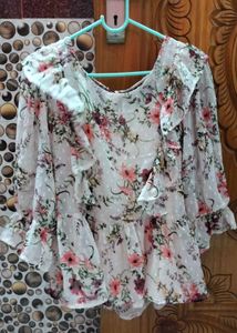 Floral Ruffle Top