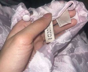 H&amp;M Pink Floral Puff Sleeve Dress