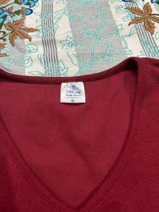Maroon Full Selves Crop Top