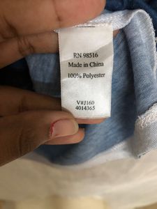 Coldwater Creek Blue Printed Top