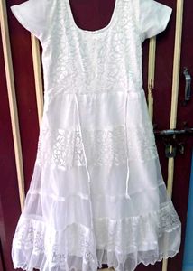 White Layered Frock