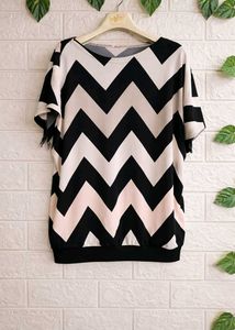 Stylish Chevron Print Top