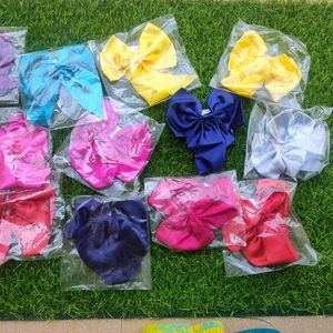 Cute Blue Hair Bow (Combo Of 5)