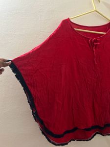 Red Flowy Top