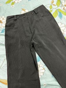 Pinstripe Flare Leg Trousers