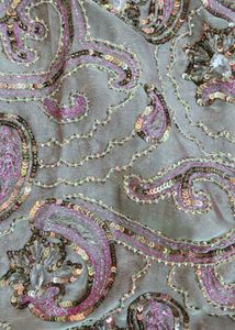 Hand Work Beautiful Saree Light Olive Green